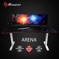 the ultimate gaming experience: arozzi arena gaming desk in sleek white finish logo