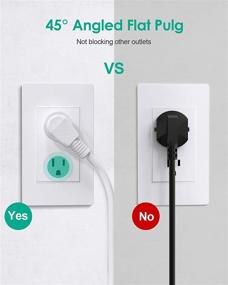 img 1 attached to Versatile Power Strip with USB C, Aijoy Flat Plug Extension Cord – 4 Outlets, 2 USB Ports, 1 PD Port for Efficient Charging – Ideal for Home, Office, and Travel – White