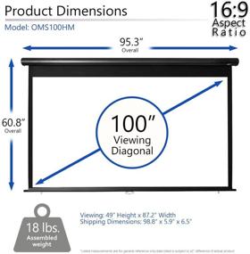 img 3 attached to 🎥 Elite Screens Yard Master Manual Projector Screen: 100-inch Outdoor Rain Water Resistant, 16:9, 8K 4K Ultra HD 3D Movie Theater Cinema Front Projection - OMS100HM - US Based Company with 2-YEAR WARRANTY