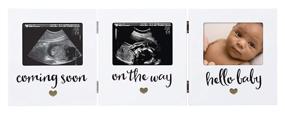 img 3 attached to Pearhead Triple Sonogram Keepsake Frame – Ideal Baby Shower or Christmas Gift for Expectant Parents – Ultrasound Picture Frame