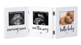 img 4 attached to Pearhead Triple Sonogram Keepsake Frame – Ideal Baby Shower or Christmas Gift for Expectant Parents – Ultrasound Picture Frame