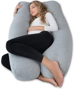 img 4 attached to 💤 AngQi Cooling Pregnancy Body Pillow - Maternity Pillow for Pregnant Women - Full Support with Cool Jersey Cover