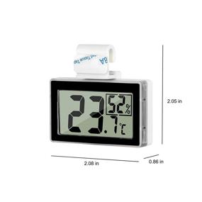 img 1 attached to 🌡️ Digital Reptile Thermometer Hygrometer - Monitor Temperature and Humidity in Reptile Terrarium Tank with Hook