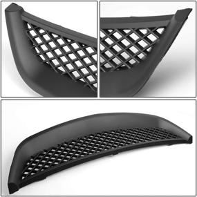 img 1 attached to DNA Motoring GRL-HC01-TR-ABS Front Bumper Grille Guard: Perfect Fit for 01-03 Honda Civic