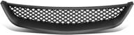 dna motoring grl-hc01-tr-abs front bumper grille guard: perfect fit for 01-03 honda civic logo