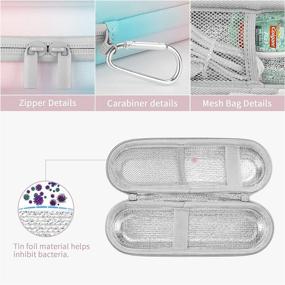 img 2 attached to 🦷 YINKE Travel Case for Philips Sonicare ProtectiveClean and Oral-B Electric Toothbrushes - Hard EVA Case with Gradient Design - Storage Bag for 1000, 1500, 4100, 7000 Series