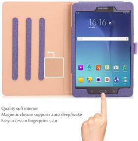 img 2 attached to Футляр ProCase Galaxy Tab A 8.0 (2015 года) - фиолетовый с откидной крышкой для планшета Samsung SM-T350 P350 диагональю 8,0 дюйма.