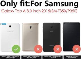 img 3 attached to Футляр ProCase Galaxy Tab A 8.0 (2015 года) - фиолетовый с откидной крышкой для планшета Samsung SM-T350 P350 диагональю 8,0 дюйма.