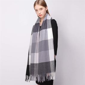 img 3 attached to RIIQIICHY Cashmere Scarves: Pashmina Scarves for Women's Accessories, Ideal for Wraps & Scarves