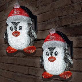 img 4 attached to 🐧 2 Pack Christmas Penguin Porch Light Cover by JOYIN for Festive Holiday and Christmas Decorations