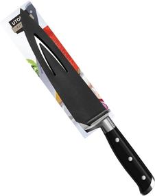 img 3 attached to 🔪 Utopia Kitchen Chef Knife - 8 Inches Carbon Stainless Steel Cooking Knife with Sheath and Ergonomic Handle - Premium Chopping Knife for Professional Use