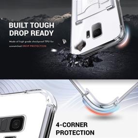 img 1 attached to Чехол Shields Up для Galaxy S9: минималистичный кошелек с отсеком для карт, кольцевым держателем и защитой от падений - прозрачный