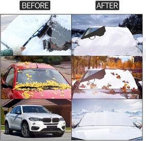 img 3 attached to 🚗 2020 Car Windshield Snow Ice Cover with 4 Layers Protection, Wheel Straps & Mirror Covers - Thickened Waterproof Snow Cover for Ultimate Snow, Ice, and UV Defense - Fits Most Cars