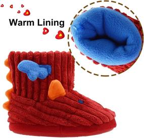 img 1 attached to SKABIU Toddler/Boys/Girls Bootie Slippers: Adorable Animals, Cozy Warmth for Indoors & Outdoors