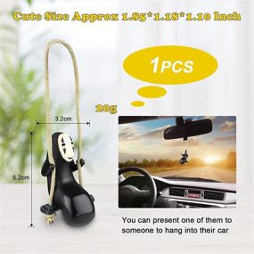 img 3 attached to 🎭 Anime No Face Man Car Pendant: Car Mirror Hanging Accessories for a Charming Micro Landscape Decor - Perfect Birthday Gift for Boyfriend!