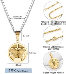 img 2 attached to 🔗 Stainless Steel Cross Necklace: Unisex Pendant for Men & Women - Hypoallergenic Square Chain Design