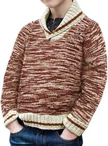 img 4 attached to Boyoo Knitted Sweater Long Fashion Pullovers Boys' Clothing for Sweaters