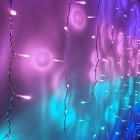 img 2 attached to 🦄 Unicorn LED String Curtain Lights with Dimmer Switch - Ideal for Teen Room, Girls Room, College Dorm, Nursery and Kids Room Decor. Perfect for Mermaid, Purple, Pink Decoration. (Standard Version)