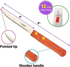 img 2 attached to Набор ножей для стейка 12 зубчатых
