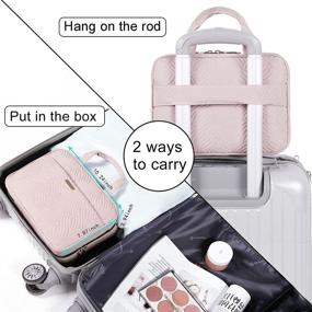 img 2 attached to 💼 WACNRHXG Toiletry Bag for Women: Waterproof Hanging Cosmetic Organizer with Makeup Accessories - Travel Size Toiletries Case