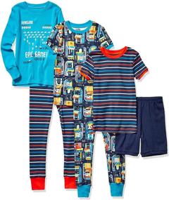 img 4 attached to 👕 Spotted Zebra Boys' Snug-fit Cotton Pajamas: Stylish Sleepwear Sets for Comfortable Bedtime