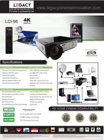 img 1 attached to 🎥 LCI-98 HD 1080P Home Theater Projector by Legacy Cinema Innovation: Elevate Your Entertainment Experience!
