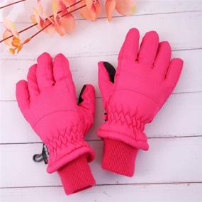 img 1 attached to 🧤 Cooraby 2 Pairs Kids Winter Gloves: Warm Lined Ski Gloves for 1-3 Years Infants