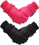 🧤 cooraby 2 pairs kids winter gloves: warm lined ski gloves for 1-3 years infants logo