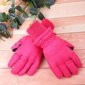 img 2 attached to 🧤 Cooraby 2 Pairs Kids Winter Gloves: Warm Lined Ski Gloves for 1-3 Years Infants