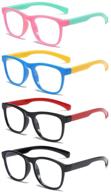 👓 kid's 4 pack blue light blocking glasses: protect eyes from digital strain, gaming, and screens - ages 3-10 logo