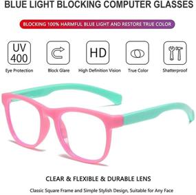 img 1 attached to 👓 Kid's 4 Pack Blue Light Blocking Glasses: Protect Eyes from Digital Strain, Gaming, and Screens - Ages 3-10