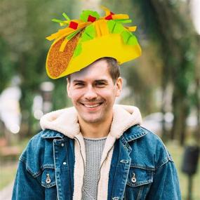 img 1 attached to 🌮 Fiesta Taco Hat: The Perfect Cinco de Mayo Costume Accessory & Hilarious Photo Booth Prop (Adult Size)