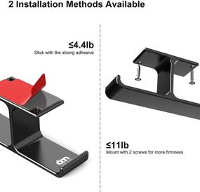 img 1 attached to 🎧 6amLifestyle BK701: Патентованная подставка для наушников из алюминия для игровых наушников DJ, расположенных под столом.