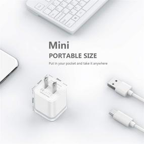 img 2 attached to 🔌 LUOATIP USB Wall Charger 4-Pack: 2.1A/5V Dual Port Adapter for iPhone, Samsung & More