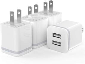 img 4 attached to 🔌 LUOATIP USB Wall Charger 4-Pack: 2.1A/5V Dual Port Adapter for iPhone, Samsung & More