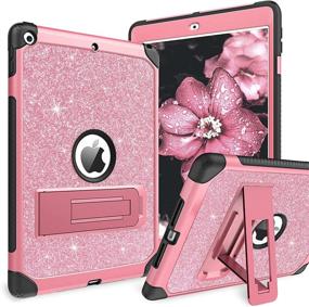 img 4 attached to BENTOBEN iPad 9th/8th Gen. Case - Glitter Sparkly Shockproof Cover with Kickstand for iPad 10.2'' 2021/2020 - Pink