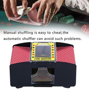 img 2 attached to 🃏 Ni-SHEN Casino Automatic Card Shuffler - Ideal for Family Party Poker, Blackjack & UNO - USB/Battery Operated (1-2 Deck)