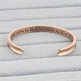 img 3 attached to 🎁 Liforlove Women's Hair Tie Bracelet: Personalized Engraved Gift for Her – Elegant Grooved Cuff Bangle for Women, Girls, Daughter, Sister, Friends - Perfect Christmas or Birthday Gift