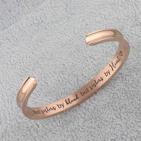 img 2 attached to 🎁 Liforlove Women's Hair Tie Bracelet: Personalized Engraved Gift for Her – Elegant Grooved Cuff Bangle for Women, Girls, Daughter, Sister, Friends - Perfect Christmas or Birthday Gift