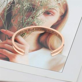 img 1 attached to 🎁 Liforlove Women's Hair Tie Bracelet: Personalized Engraved Gift for Her – Elegant Grooved Cuff Bangle for Women, Girls, Daughter, Sister, Friends - Perfect Christmas or Birthday Gift