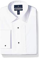 amazon brand spread collar button-up bib-front shirt logo