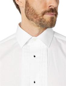 img 1 attached to Amazon Brand Spread Collar Button-Up Bib-Front Shirt