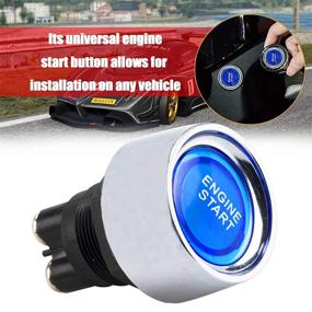 img 1 attached to ⚡️ 12V 50A Car Start Engine Button Stater - MRELC Start Switch, Car DIY Engine Start Push Start Ignition Switch - Light Switch ON-Off Momentary Compatible with Racing SPST (Blue)