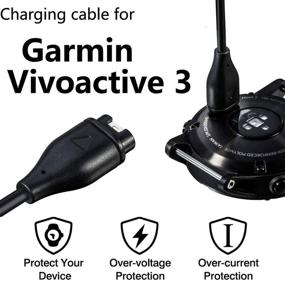 img 2 attached to 🔌 High-Quality Replacement USB Charger for Garmin Vivoactive 3/4/4S - Fast Charging Clip for GPS Smartwatch