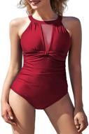 π i2crazy women's swimwear with v neckline - bathing athletic clothing logo