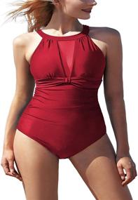 img 1 attached to 👙 I2CRAZY Women's Swimwear with V Neckline - Bathing Athletic Clothing