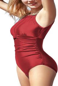 img 2 attached to 👙 I2CRAZY Women's Swimwear with V Neckline - Bathing Athletic Clothing