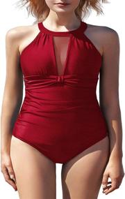 img 3 attached to 👙 I2CRAZY Women's Swimwear with V Neckline - Bathing Athletic Clothing