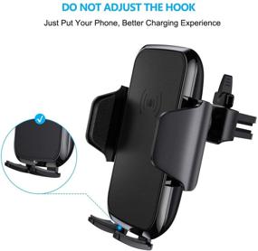 img 1 attached to Fast Wireless Car Charger Phone Mount, Qi-Certified Cell Phone Holder for QI-Enabled Smartphones