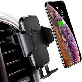 img 4 attached to Fast Wireless Car Charger Phone Mount, Qi-Certified Cell Phone Holder for QI-Enabled Smartphones